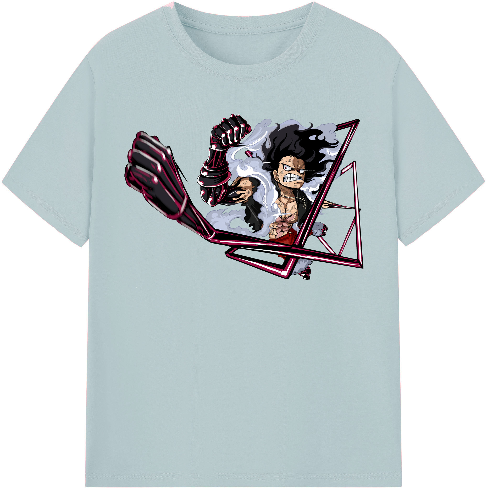 ワンピース モンキー・D・ルフィ ONE PIECE Monkey D. Luffy 綿100％半袖Tシャツ（フロントプリント）